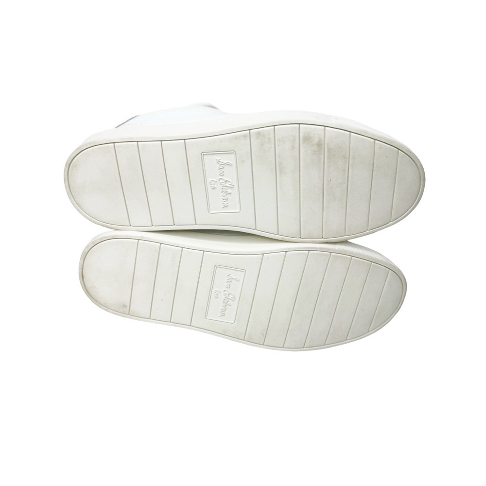 Sam Edelman Ethyl Lace Up Low Top Sneakers Bright White Leather 6.5 - Picture 7 of 9